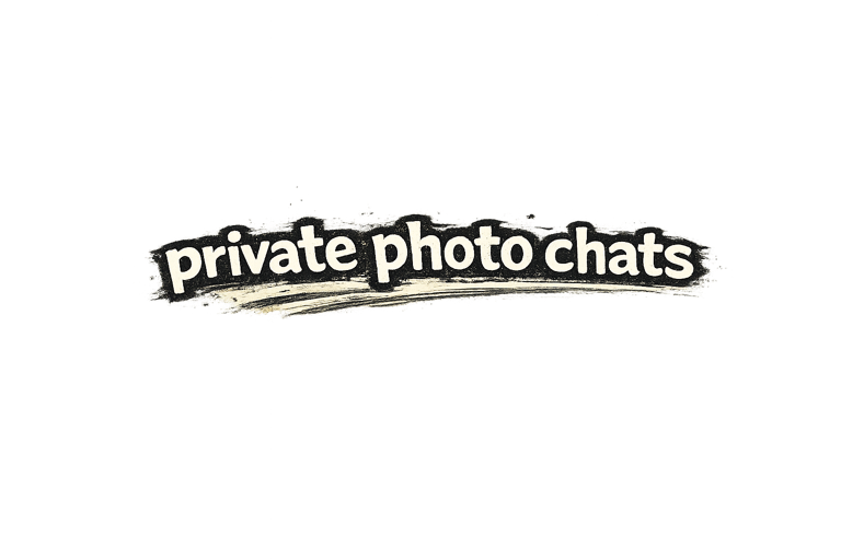 Hand-drawn Private Photo Chats header from the SYR app